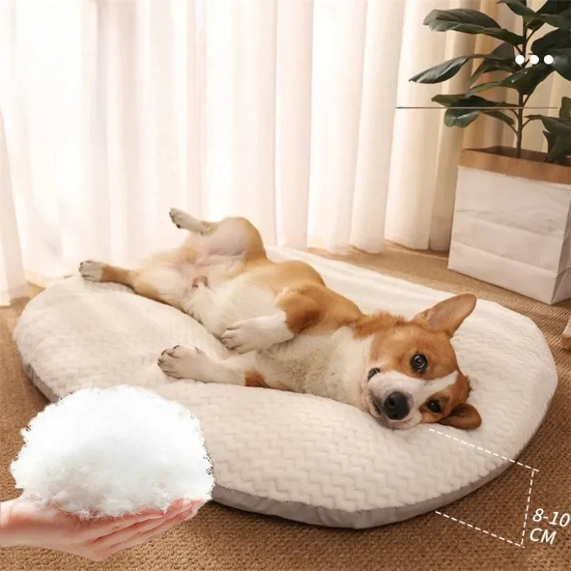 Comfy Thick Washable Dog Bed - Oval Sleeping Mat