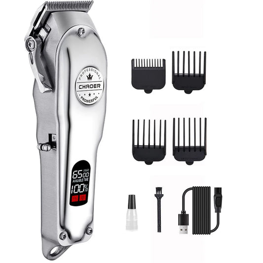 Professional Metal Dog Hair Clipper - Rechargeable & Low-Noise Grooming