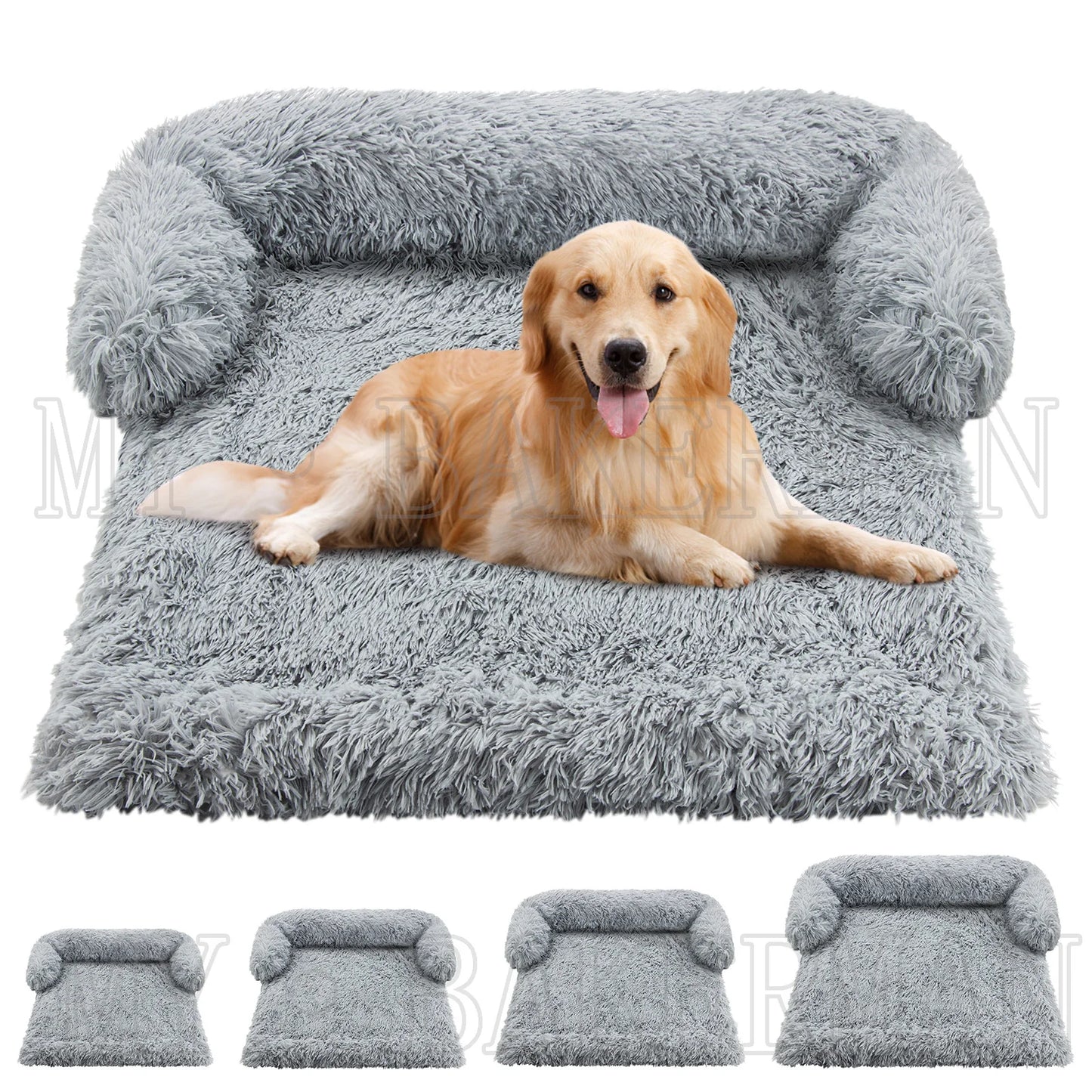 Washable Pet Dog Bed Sofa - Calming Nest with Removable Cushion Option