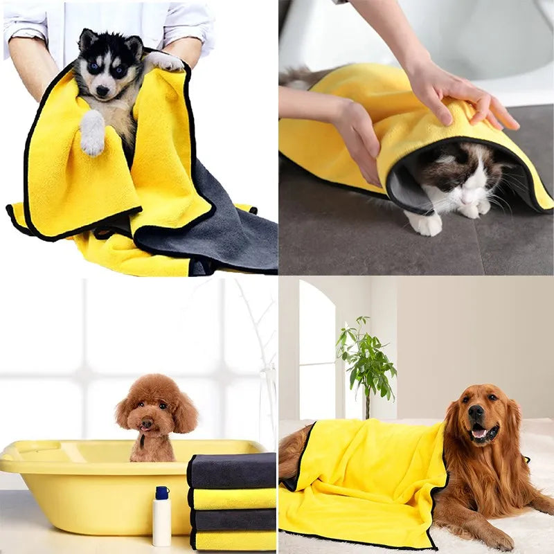 Quick-Drying and Absorbent Dog Bath Towels