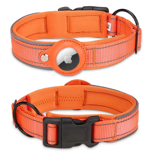 Apple Airtag-Compatible Dog Collar - Anti-Lost Waterproof Dog Tracker (Airtag Not Included)